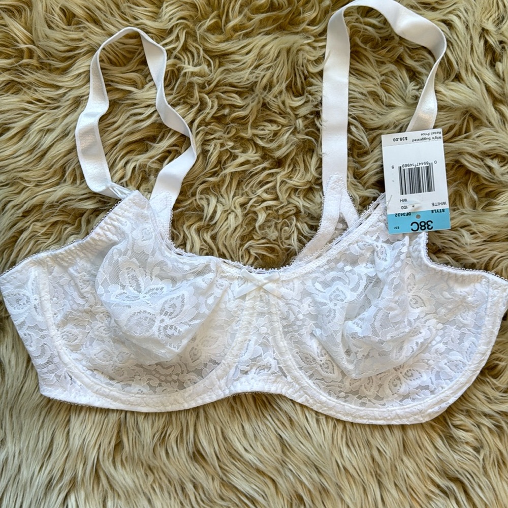 White lace bra